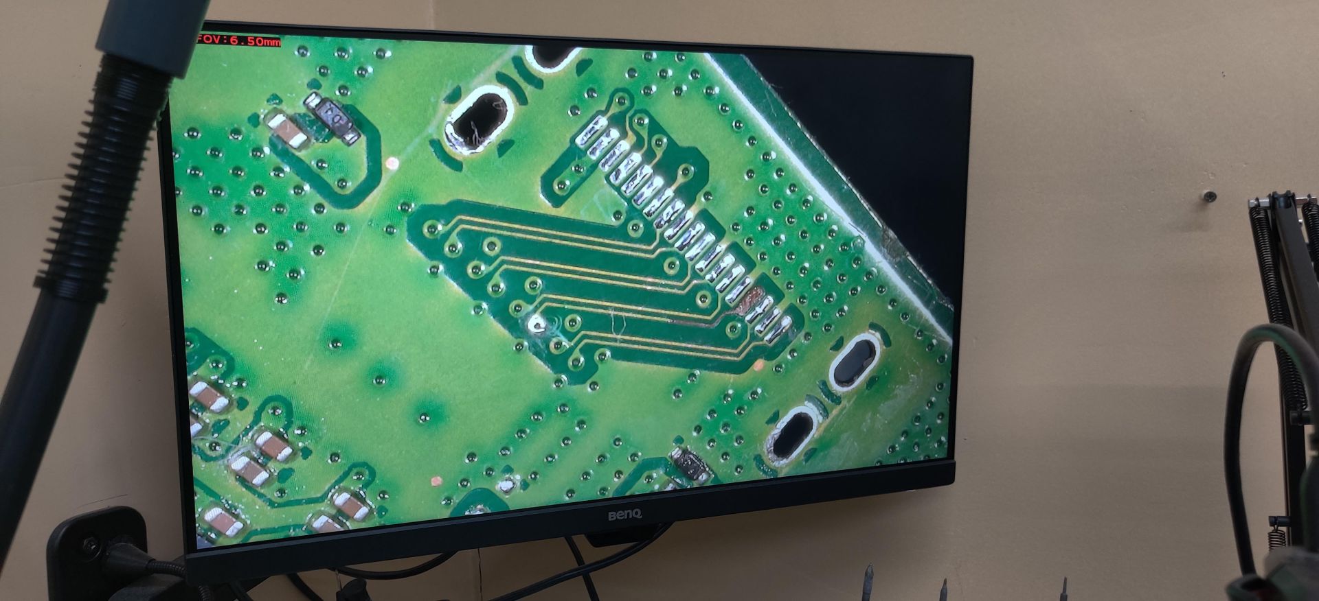 A lil cleaning and trace via soldered Image